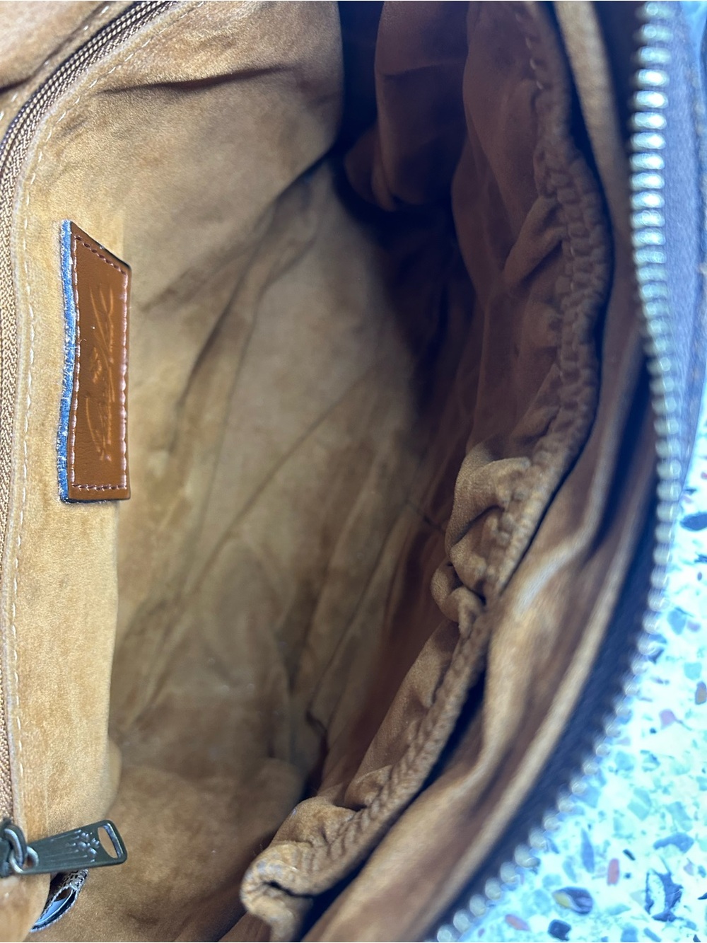 Patricia Nash Nazaire Top Zip Brown Leather Shoulder Crossbody Bag - Picture 7 of 8